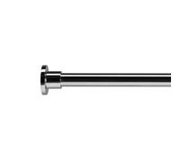 Croydex Premium Shower Curtain Pole with Classic Round Wall Brackets, Stainless Steel Shower Curtain Rail, Maximum Length 2000mm, 25mm Diameter Shower