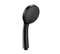 Croydex Presion Pressure Boost Black 5-Spray Pattern Handset Shower Head, 100mm