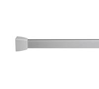 Croydex Professional Angled Shower Rail with Hooks & Gliders, Profile 800, 1200m, Silver