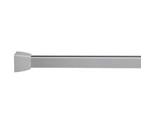 Croydex Professional Profile 800 Straight Shower Rail with Hooks and Gliders, 183 cm, Silver
