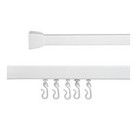 Croydex Profile 800 Curved Rail, Aluminum, White, 183 x 18 x 3 cm
