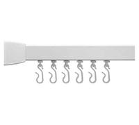 Croydex Profile 800 L-Shaped Rail, Aluminum, White, 76 x 76 x 3 cm