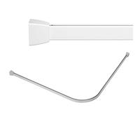 Croydex Profile 800 L-Shaped Rail, Aluminum, White, 80 x 80 x 3 cm