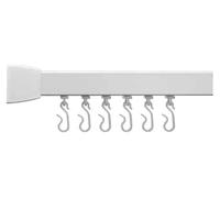 Croydex Profile 800 Straight Rail, Aluminum, Silver, 244 x 1 x 3 cm