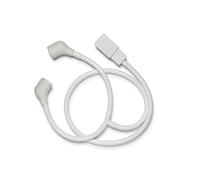 Croydex Push-Fit Shower Attachment for Bath Taps | 100cm Hose | Modern Square Shower Head | Y-Junction Temperature Mixing | Fits Most Round or Oval Basin Taps