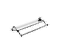 Croydex QM202841 Westminster Wall Mounted Double Towel Rail with Zinc Alloy Construction, Chrome, Silver