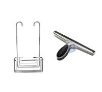 Croydex QM262941 Chrome Shower Mixer Caddy Bathroom Storage Basket, 5 Year Rust Free Guarantee, 12.5 x 25 x 44 cm & OXO Good Grips Stainless Steel Sq