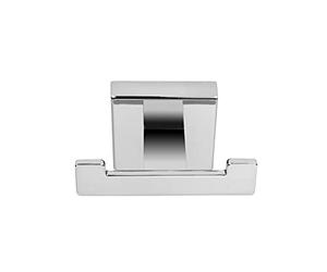 Croydex QM511741 Flexi-Fix Easy to Fit Cheadle Chrome Plated Square Design Double Robe Hook