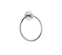 Croydex QM741541 Flexi-Fix Romsey Towel Ring with Zinc Alloy Construction, Chrome, 4.3x18.5x16.5 cm, Silver