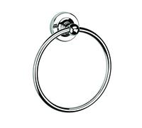 Croydex QM751541 Flexi-Fix Easy to Fit Wimborne Towel Ring, Chrome , Silver , 4.3x18.5x16.5 cm
