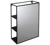 Croydex Rectangular Open Sided Wall Mounted Storage Unit - Matt Black