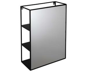 Croydex Rectangular Open Sided Wall Mounted Storage Unit - Matt Black