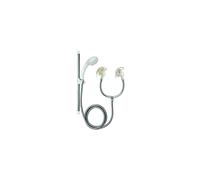 Croydex Removeable Push-Fit Secura Spray with Universal Tap Connectors and Retaining Straps Suitable with High and Low Pressure Systems, White