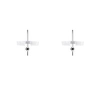 Croydex Riser Rail Caddy, Clear Plastic Bathroom Accessory, Adjustable, Easy-to-Install Storage No Drilling Required, 6.5x33x12cm, Max Load 4kg, No Fixings Required (Pack of 2)