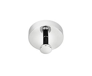 Croydex Romsey Chrome Bathroom Robe & Towel Hook | Wall Mounted | No Drill Required | Your Choice to Screw or Glue with Flexi-Fix Brackets | Modern Design | Fixings Included