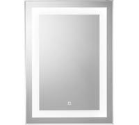 Croydex Rookley LED Illuminated Mirror Hang 'N' Lock Silver 700 x 500 x 30 mm