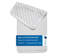 Croydex Rubagrip Bath Mat Non Slip Anti Mould for Inside Bath - Slip Resistant with Secure Grip Suction Cups, Easy to Clean, Made from Natural Rubber,