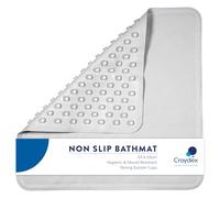 Croydex Rubagrip Square Shower Mat - Secure Grip Suction Cups for a Non Slip Shower Mat with Anti Mould and Anti-Bacterial Additive Made From Natural Rubber, 53x53cm