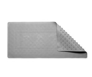 Croydex Rubber Non-Slip Bathtub Mat Strong Suction Bath Shower Mat - White/Grey