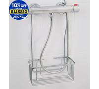 Croydex Rust Free Shower Mixer Basket Caddy Hook Over Bathroom Chrome Plated