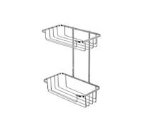 Croydex Screw To Wall Storage Steel Chrome Effect Storage Basket