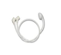 Croydex Secura Shower Head and Hose - Easy Install Push On Shower Attachment for Bath Taps with 1.2m Hose, Rub Clean Nozzles and Compatible with Low