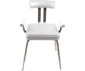 Croydex Serenity Cushioned Shower Chair with Adjustable Height (White)