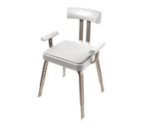 Croydex Serenity White Aluminium & Moulded Plastic Freestanding Shower Chair (H)845mm (W)545mm