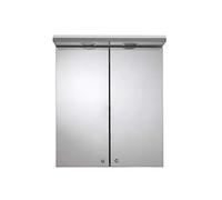 Croydex Shire Double Door White Illuminated Cabinet, Steel Beige, 23x45x53 cm