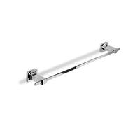Croydex Shoreditch 67cm Chrome Bathroom Towel Rail | Wall Mounted | No Drill Required | Your Choice to Screw or Glue with Flexi-Fix Brackets | Modern Design | Fixings Included