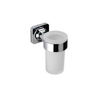 Croydex Flexi-Fix Easy to Fit Shoreditch Tumbler and Holder with Zinc Alloy Construction, Chrome