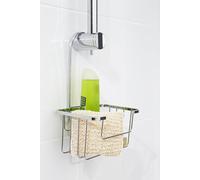 Croydex Shower Bathroom Riser Rail Organiser Tidy Caddy with Hanger - Chrome