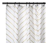 Croydex Shower Curtain Art Deco Proseal® White/Gold 180x180cm