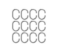 Croydex AK142141 Curtain Rings, Chrome, Suitable for shower rods up to 29mm in diameter