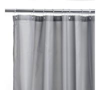 Croydex, Grey Textile Shower Curtain 180 x 180cm
