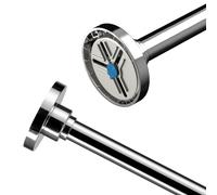 Croydex Shower Curtain Pole with 12 Rings in Chrome Shower Rod 2300mm