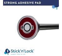 Croydex Shower Curtain Pole with Adhesive Stick n Lock No Drill Rod 1295-2298mm