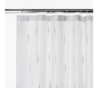 Croydex Shower Curtain Polyester Silver Dot 180x180cm