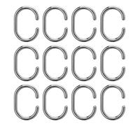 Croydex AK142141 Curtain Rings, Chrome, Suitable for shower rods up to 29mm in diameter