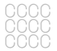 Croydex Shower Curtain Rings C Type White 12pcs