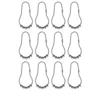 Croydex Shower Curtain Rings Easy Glide Ball Chrome 12pcs