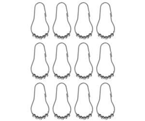 Croydex Shower Curtain Rings Easy Glide Ball Chrome 12pcs