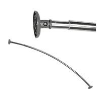 Croydex Shower Curtain Rod, Aluminium, Chrome, One Size