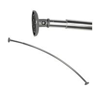 Croydex Shower Curtain Rod, Aluminium, Chrome, One Size