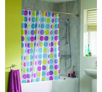 Croydex Shower Curtain, Textured Dot, 1800 x 1800mm