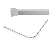 Croydex Shower Rod, Metal, Silver, 76x183x20 cm
