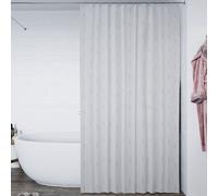 Croydex Silver Dotty Textile Shower Curtain