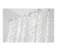Croydex Silver Mosaic Fully Waterproof PVC Shower Curtain