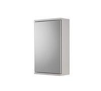 Croydex Simplicity Classic One Door Corner Bathroom Cabinet, MDF Carcass with Adjustable Shelf, Bathroom Cabinets with Mirror, Magnetic Door-Catch, 120° Hinge, Bathroom Wall Cabinet, 500x300x240mm