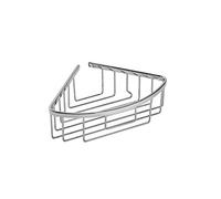 Croydex Slimline Wall Mounted Corner Shower Caddy | Aluminium Bathroom Storage Basket | Home Essentials | Simple Screw Fix Installation | Rust Free | Max Load 5kg